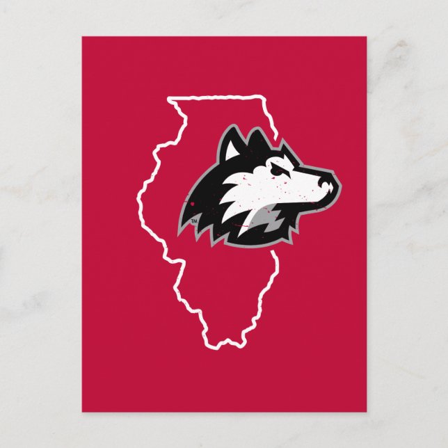 Postal De Invitación NIU Huskies State Love (Anverso)