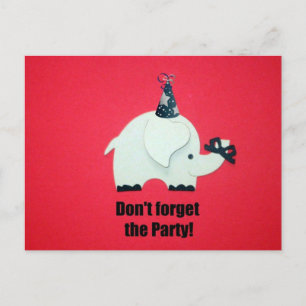 Postal De Invitación ¡No olvides al fiesta!