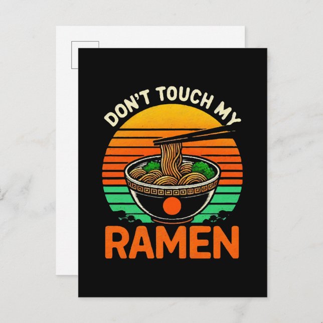 Postal De Invitación No toques a Ramen Lover (Anverso / Reverso)