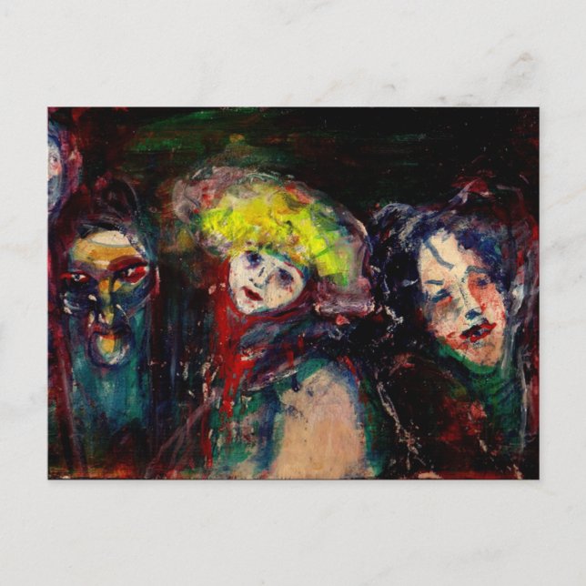 Postal De Invitación NOCHE DE CARNAVAL EN VENECIA Negro (Anverso)