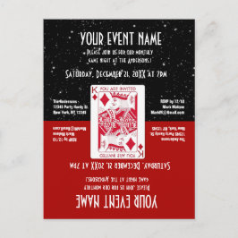 Postal De Invitación Noche de juego divertido, Montecarlo Look