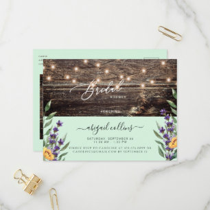 Postal De Invitación Noche de la Monta Rusa de Sunflower & Lavender