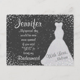 Postal De Invitación Nodesmaid Chalkboard Confetti