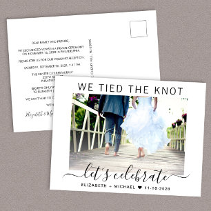 Postal De Invitación Nos Casamos Foto Recepción de Boda