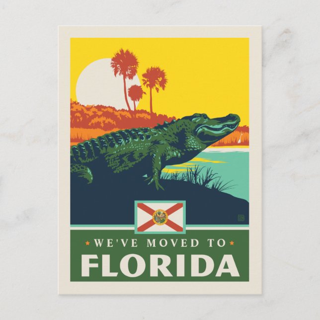 Postal De Invitación Nos hemos mudado a Florida (Anverso)