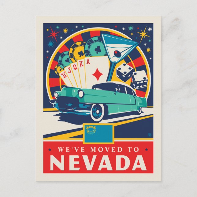 Postal De Invitación Nos hemos mudado a Nevada (Anverso)