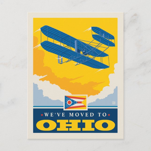 Postal De Invitación Nos hemos mudado a Ohio (Anverso)