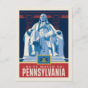 Postal De Invitación Nos hemos mudado a Pennsylvania