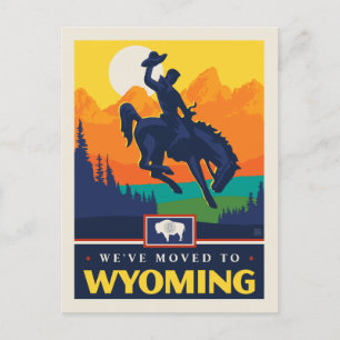 Postal De Invitación Nos hemos trasladado a Wyoming