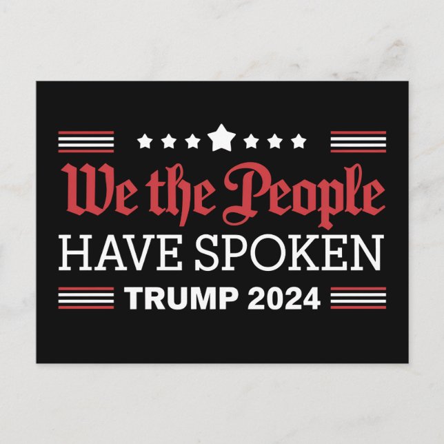 Postal De Invitación Nosotros, el pueblo, hemos hablado de Trump 2024 (Anverso)