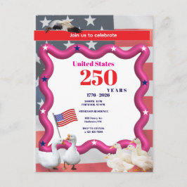 Postal De Invitación Nosotros Los Gansos Tontos Celebración Divertida 2