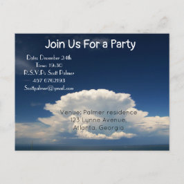 Postal De Invitación Nube Blanca Esponjosa          
