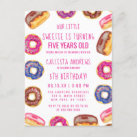 Nuestro dulce lindo Donuts Cita Rosa Cumpleaños
