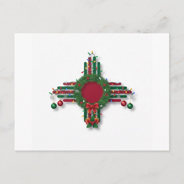 Postal De Invitación Nuevo México Feliz Navidad  (Anverso)