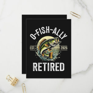 Postal De Invitación O-Fish-Ally Jubilado 2026 Pescador Pesca