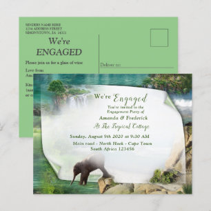 Postal De Invitación Océanos y ríos mundiales, lagos y actividades depo