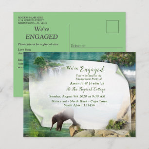 Postal De Invitación Océanos y ríos mundiales, lagos y actividades depo