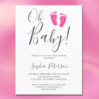 Oh Baby Pies Rosados Baby Shower