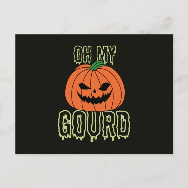 Postal De Invitación Oh My Gourd  (Anverso)