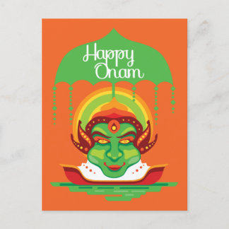 Postal De Invitación Onam Kathakali Face