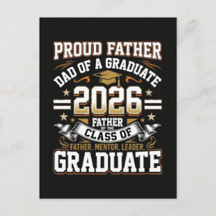 Postal De Invitación Orgulloso padre graduado de la promoción de 2026