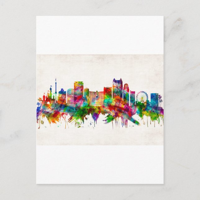 Postal De Invitación Orlando Florida Skyline (Anverso)