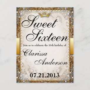 Postal De Invitación Ornate Fairytale Storybook Sweet
