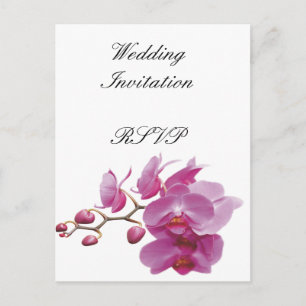 Postal De Invitación Orquídeas Bodas baratas Juegos de paquetes