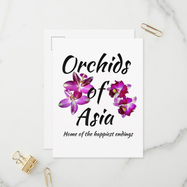 Postal De Invitación Orquídeas de Asia (Anverso/Reverso In Situ)