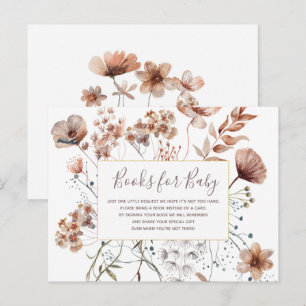 Postal De Invitación Otoño Wildflowers Books para el bebé