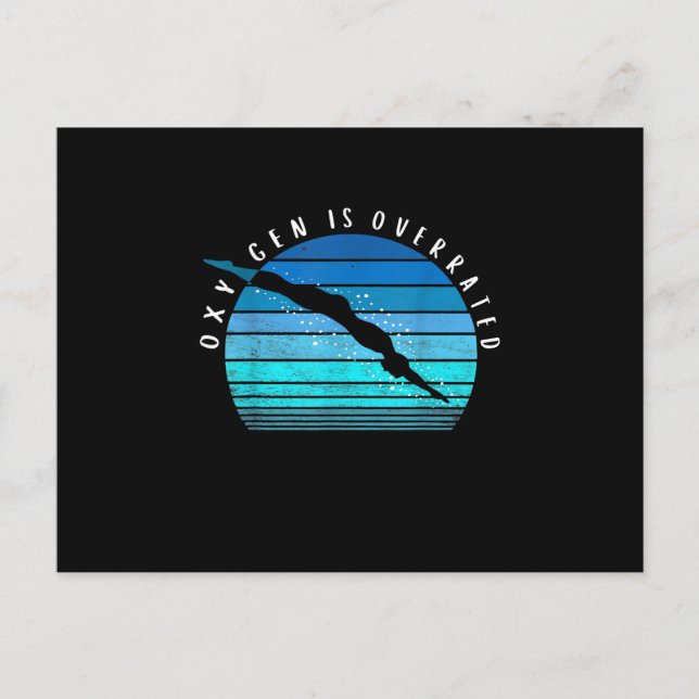 Postal De Invitación Oxygen Es Sobrevalorado Regalos De Nadador Entrena (Anverso)