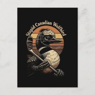 Postal De Invitación Pájaro Lobo Canadiense Estúpido