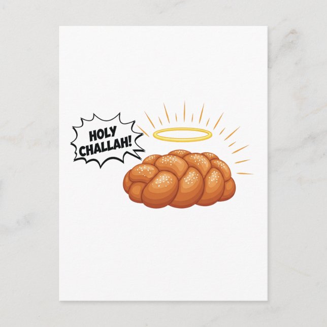 Postal De Invitación Pan Judío de Hanukkah Holy Challah (Anverso)