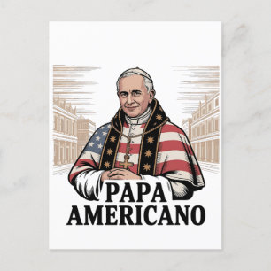 Postal De Invitación Papa americano León Iglesia Católica Fe Cristiana 
