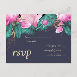 Postal De Invitación Papelería para Boda Verde Oliva Azul Polvoriento P