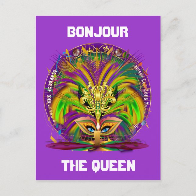 Postal De Invitación Paquete combinado de Fiesta de carnaval Elegir ent (Anverso)