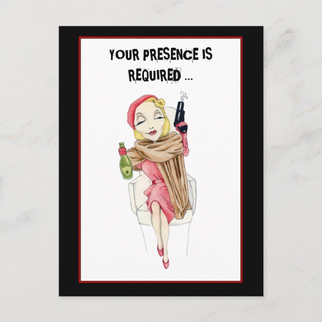 Postal de invitación para asesinato en hembra (Anverso)