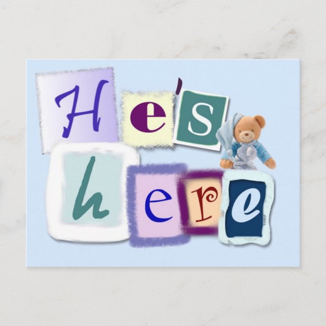 Postal de invitación para bebé (Anverso)