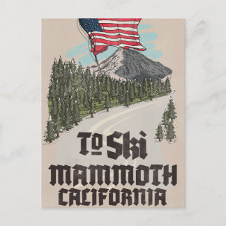 Postal De Invitación Para Esquiar Mammoth California