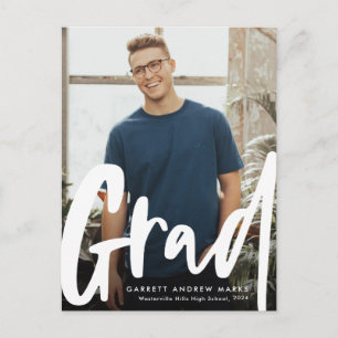 Postal de invitación para graduación de grado de m