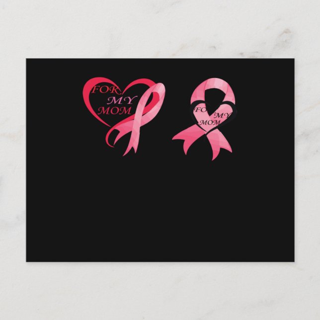 Postal De Invitación Para mi mamá Conciencia sobre el cáncer de mama (Anverso)