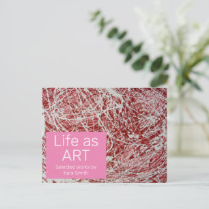 Postal de invitación para mostrar arte