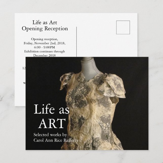 Postal de invitación para mostrar arte (Anverso / Reverso)