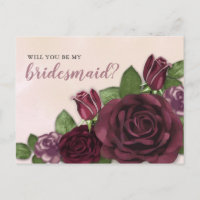 Para vino | RUBOR | Petición de Mauve Floral Bride