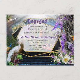 Postal De Invitación Paraíso tropical de la glicinia en el Palacio de O