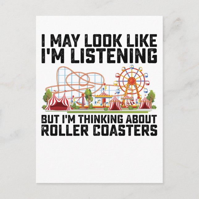 Postal De Invitación Parece que estoy escuchando pero estoy pensando en (Anverso)