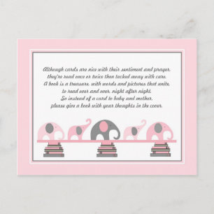 Postal De Invitación Parte movible de los elefantes rosados para el