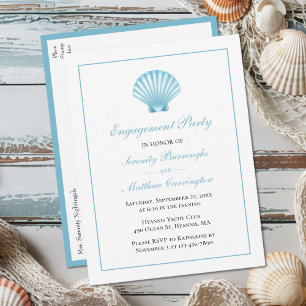 Postal De Invitación Partido de compromiso de Bodas Náuticos de las Agu