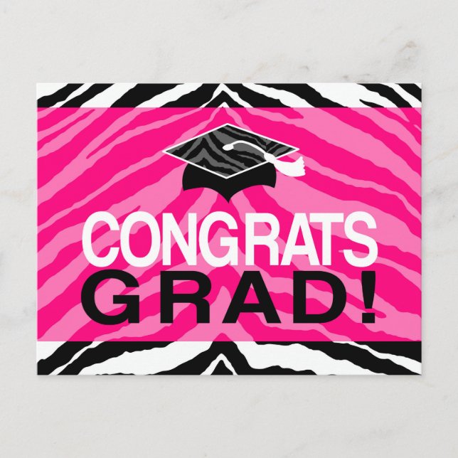 Postal De Invitación Partido de Graduación de Chicas de Cebra Rosa Cali (Anverso)