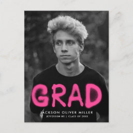 Postal De Invitación Partido de Graduación de Foto de Paint Spray Paint